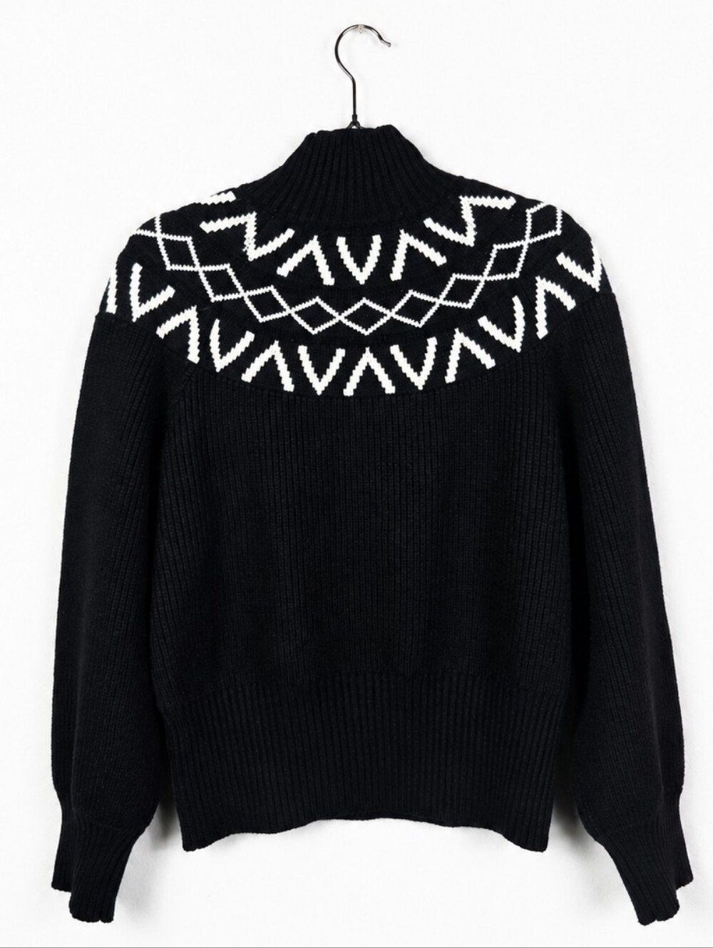Varley Marcie Fair Isle Yoke Knit Sweater XS Nordic Ski Luxe Cozy Winter